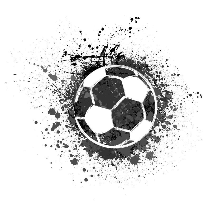 Football Grunge Background - Wrapped Canvas Print, 91cm H x 91cm W x 3.8cm D