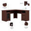 Ensemble de bureau et de chaise en L Shelonda-373762667