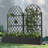 Jadine 35" W Metal Planter Box with Arched Trellis and Wheels -1581043073