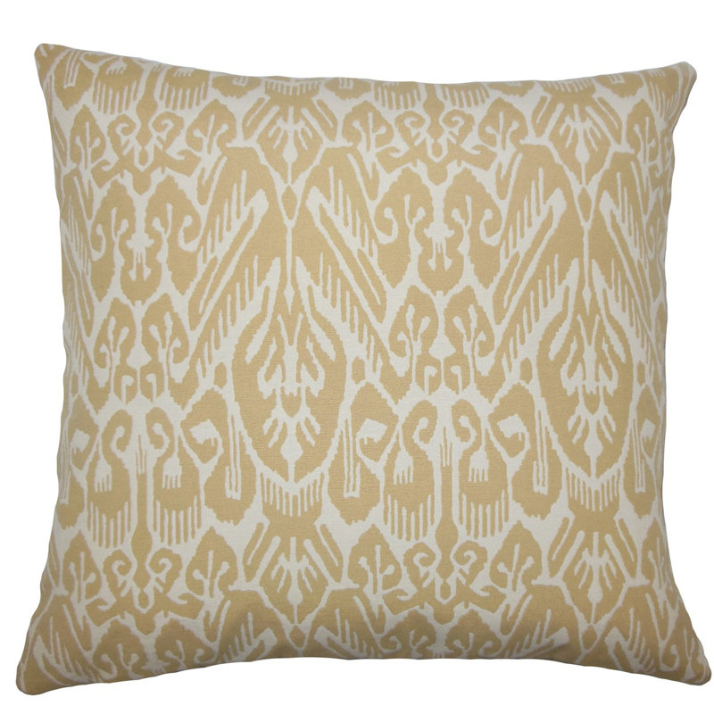 Coussin jyotika ikat, H 18 po x l 18 po x P 5 po, Orge