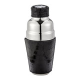 Graphic Image Cocktail Shaker, Leather, Brown Embossed Croc Leather