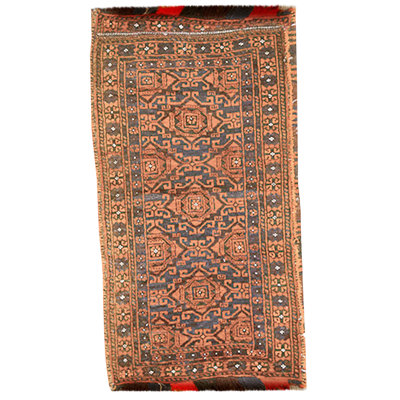 Hand Knotted Wool Area Rug in Red