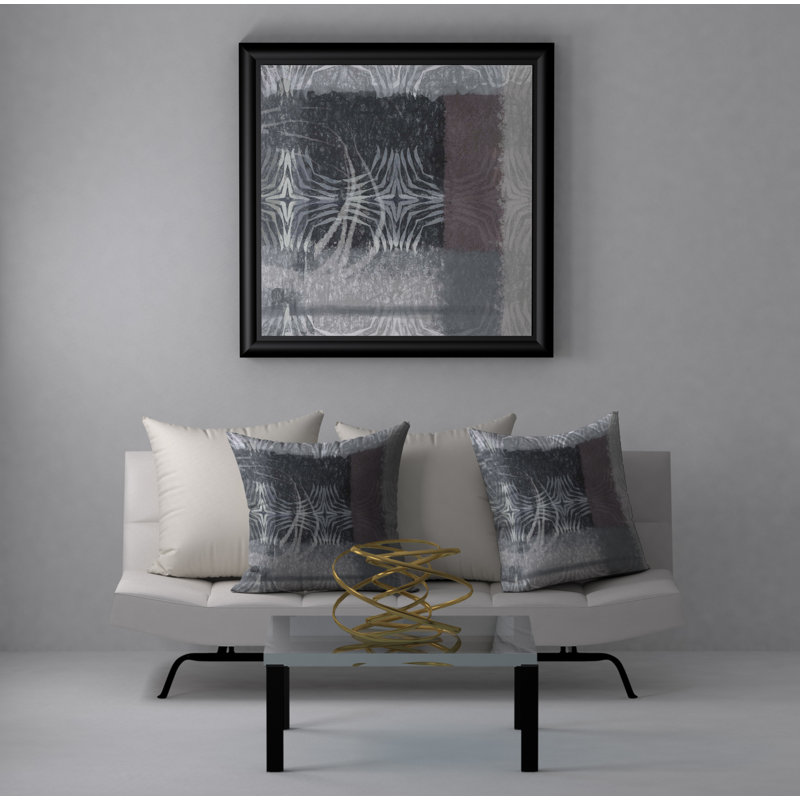 Abstract Reversible Throw Pillow, 18" x 18"