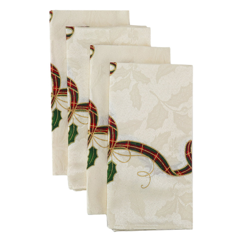 Ensemble de 4 serviettes Lenox Holiday Nouveau