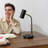 Ezra 16.5 in. Dimmable LED Industrial Desk Lamp with Wireless Charging Pad and Adjustable Lamp Head-69896188
