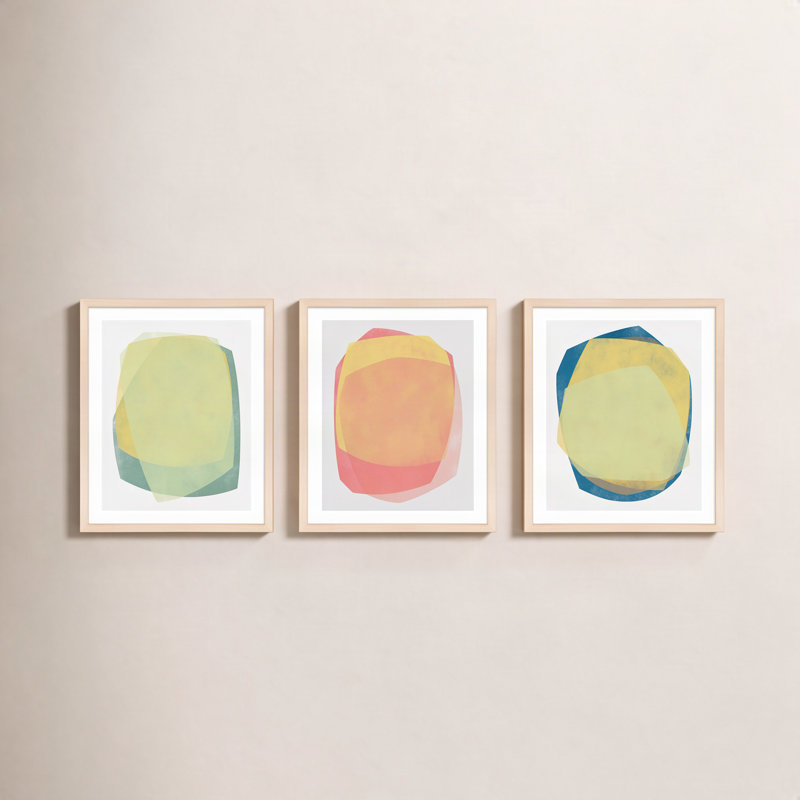 Eclipse 1-3 Painting by Jacques Pilon, 25" H x 60" W, Maple