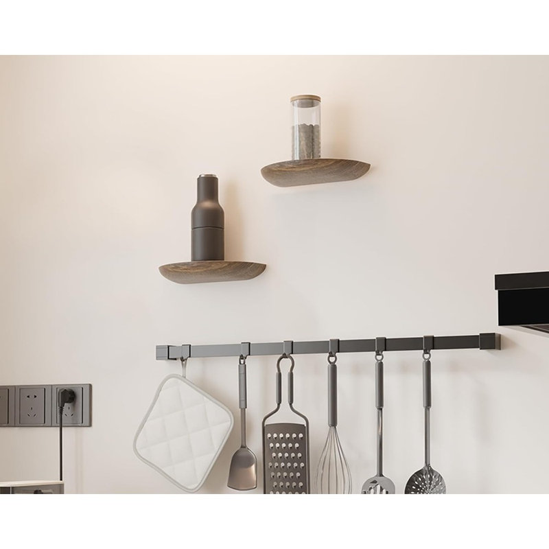 Tablettes murales flottantes en bois massif | Élégantes tablettes flottantes, rehaussez votre espace. Parfait pour les salons, les salles de bain, les chambres à coucher, les bureaux et les chambres d'enfants