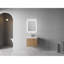Lavabo de salle de bain mural - armoire 24 po, style moderne, portes à fermeture douce, contreplaqué, armoire imitation chêne en résine, coloriage-32210596-32210598