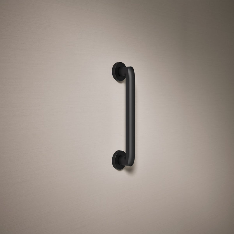 Kumin Grab Bar, Matte Black, 12" W
