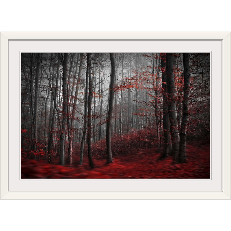 Impression « Bloody River », Cadre blanc, H 32 po x l 44 po x P 1 po