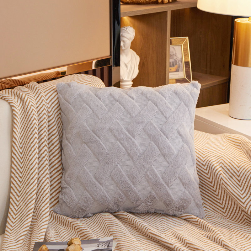 (Covers With Inserts) 18'' Throw Pillow Covers, Silver