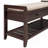 Shoe Rack With Cushioned Seat And Drawers, Multipurpose Entryway Storage Bench (Espresso)-1855051645