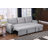 Upholstered Pull Out Sectional Sofa With Chaise-1007456301