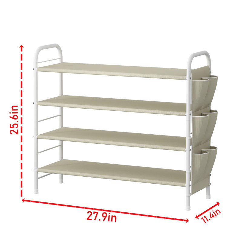 12 Pair Shoe Rack, Beige