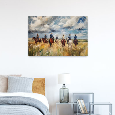 Western Riders Abstract Contemporary Wall Art Print