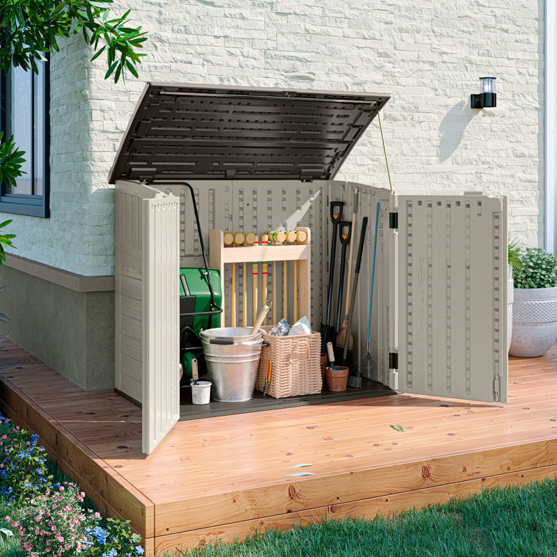 Suncast Stow-Away Store, Stone Grey, No