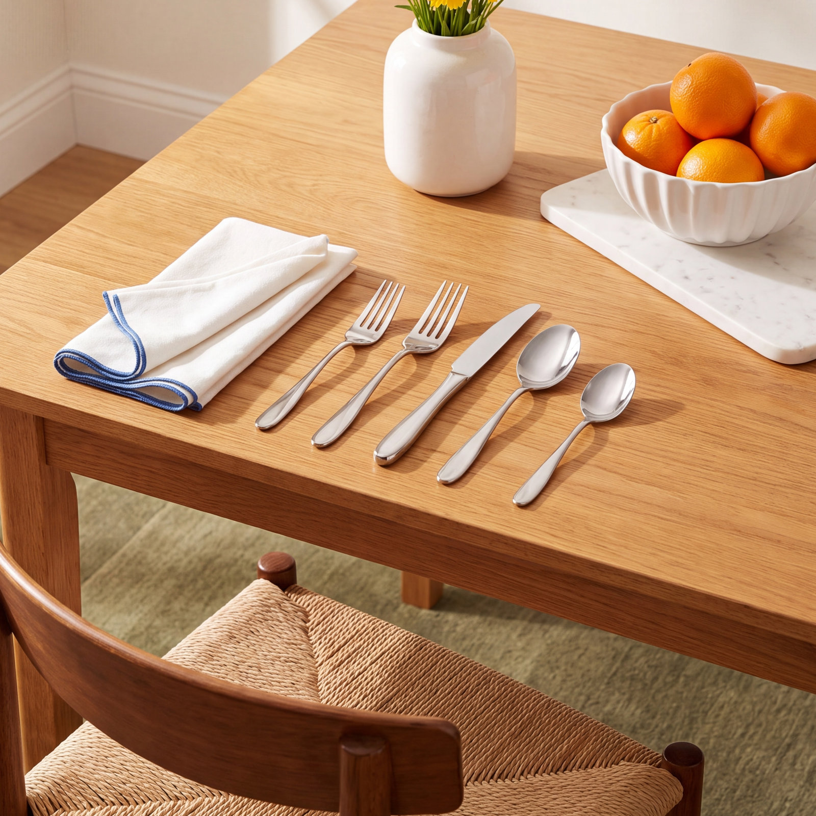 Mikasa Laken 20-Pc Flatware Set, Stainless Steel, Service For 4