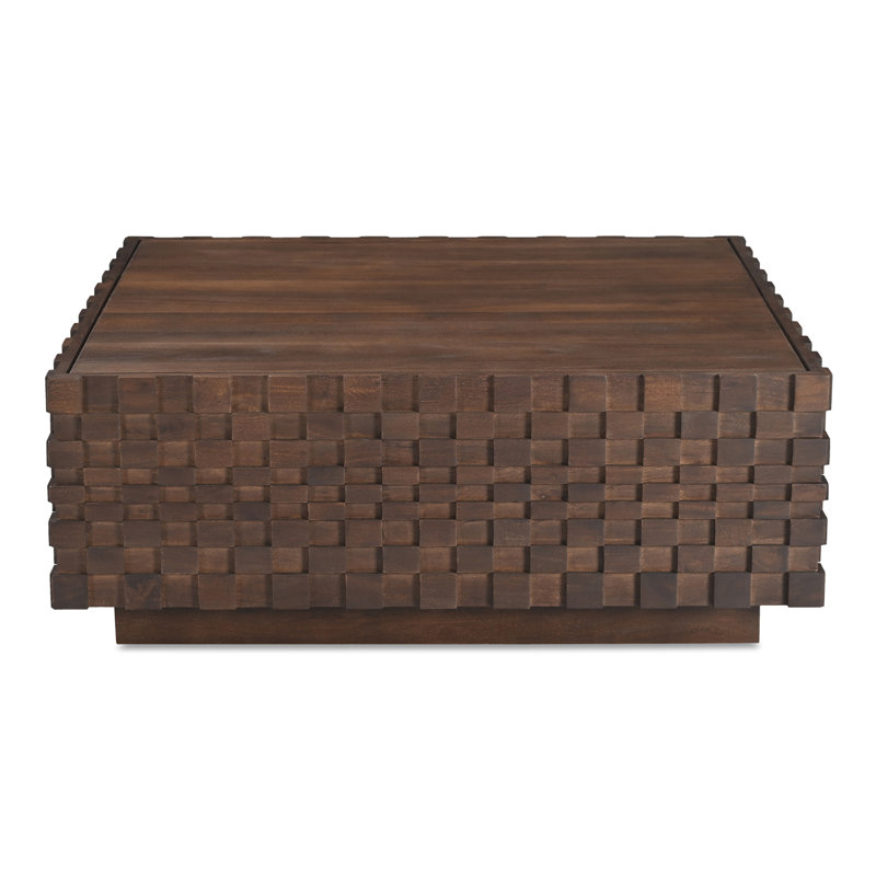 Givens 42" Carved Wood Storage Coffee Table