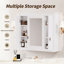 Bathroom Wall Mounted Storage Cabinet With Mirror, 4 Adjustable Shelves Shelves, Mounted, Elegant Look