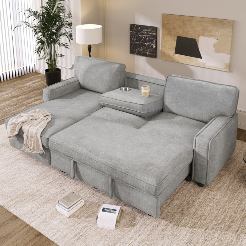 Kadjah Upholstered 88.9'' Sleeper Sofa