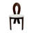 Dining Chairs Set Of 2, Key-Design Home Chairs, Pure White Teddy Velvet Solid Wooden Dining Chairs With Ribbon-Cross Backrest For Kitchen & Dining Room - Deep Walnut Brown-398112031