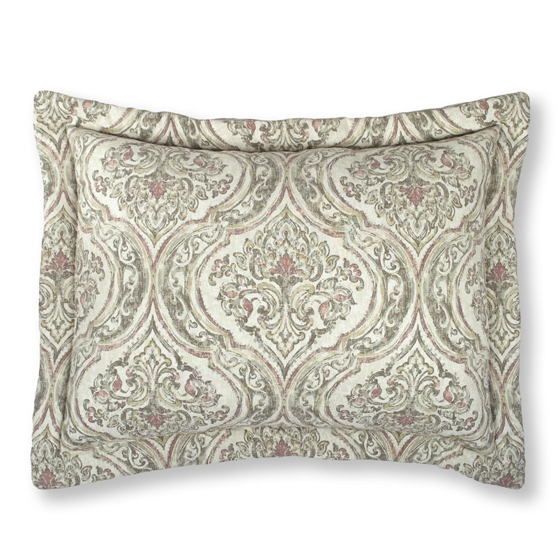 Aberdeen Cotton Damask Sham Set, Natural, King