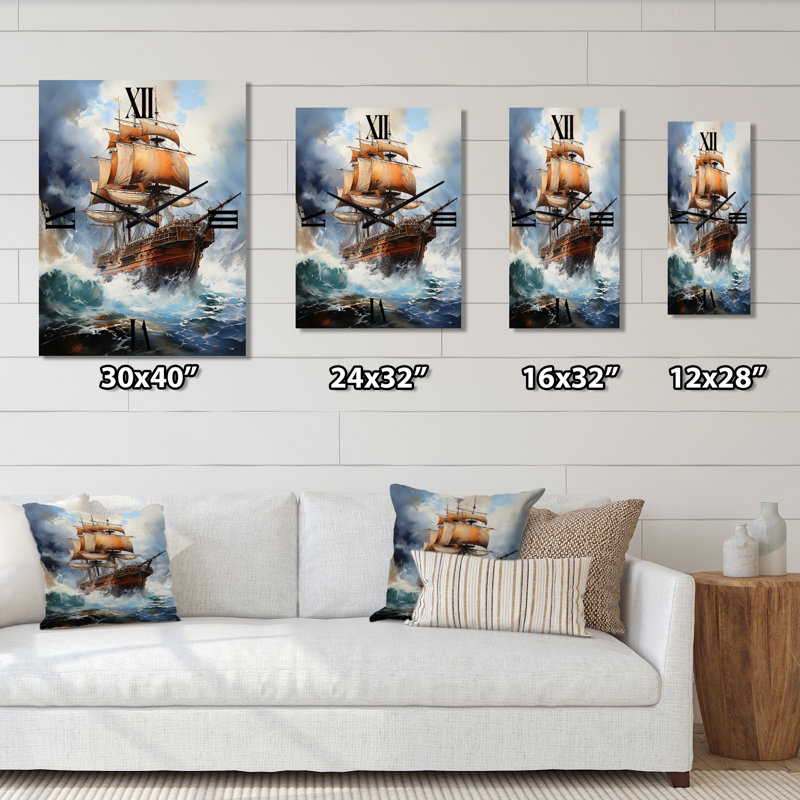 Jermani - Horloge murale moderne pirate, Grand