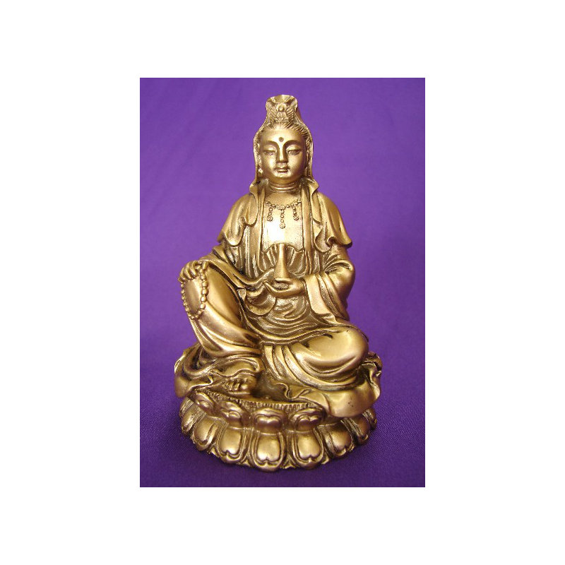 Figurine Kwan Yin assis, Kuan Yin