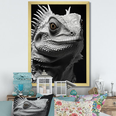 Portrait d'un reptile gris Monifa - impression
