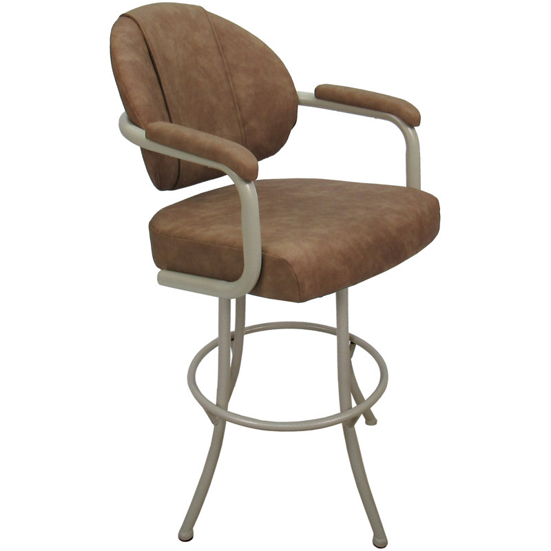 Tabouret de comptoir pivotant rembourré 30 po Vickky, Beige