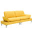 Version 89 pouces jaune, pour appartement et bureau, matériau doux, assemblage facile, teinture, revêtement en velours, 2 pièces, bois massif et panneau artificiel, poids de 53,73 lb, structure de siège rembourrée en éponge