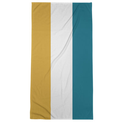 Jacksonville Throwback Football Stripes Bath Towel