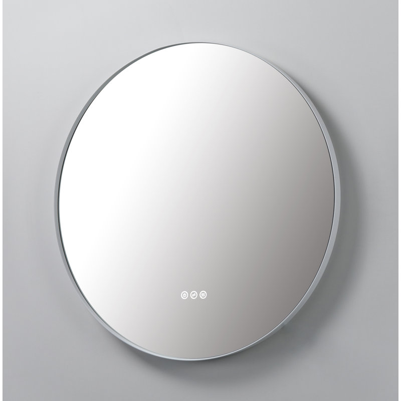 Shell LED Mirror, White, 29.52" x 29.52", Round