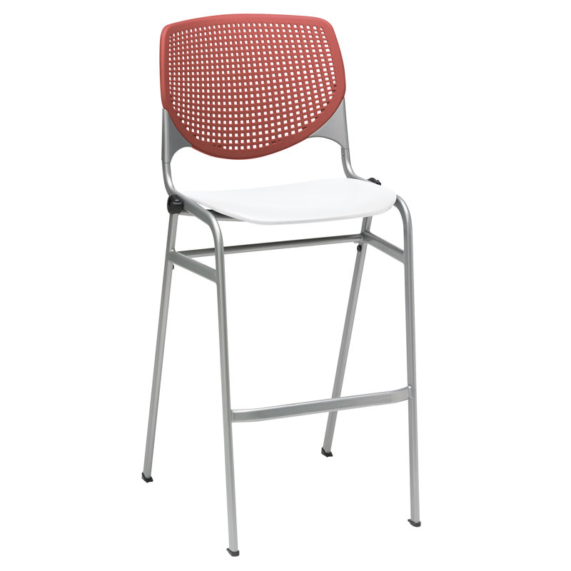 Tabouret de bar 30 po Kool, Blanc, Argent, Bleu Peri