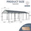 Pavillon de jardin moderne Galvashield avec toit en acier galvanisé et structure thermolaquée.