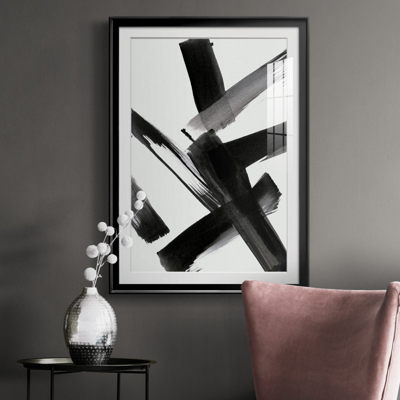 Black Magic II - peinture encadrée, Noir, H 26,5 po x l 36,5 po x P 1,5 po