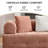 NOVA 110" Modular Sectional Sofa, Boneless 4-Seater Chenille Couch with 26" Deep Seats, Curved Armrests, Plush Cushions and Color-Block Design-Orange and Biege-121090303