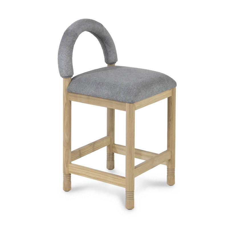 Heidi Boucle Bar & Counter Stool, Light Gray