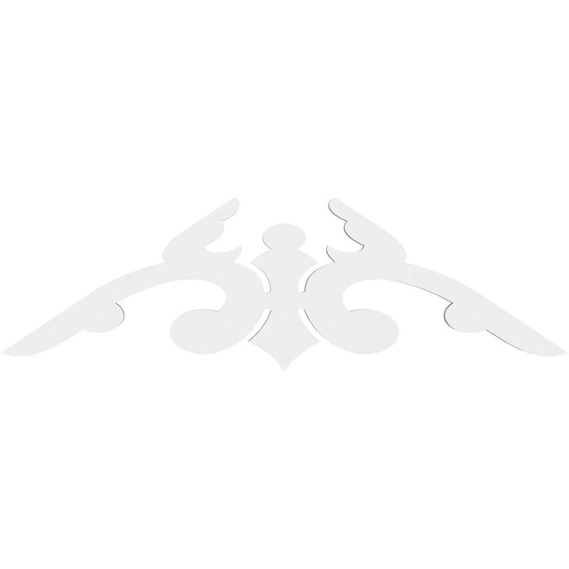Milton Signature Urethane Gable Pediment, Primed Tan, 12"H x 36"W, 8/12