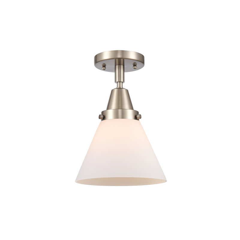 Glass Flush Mount, LED, No, Brushed Satin Nickel