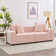 Makassar 89.37'' Chenille Square Armrest Couch Sofa