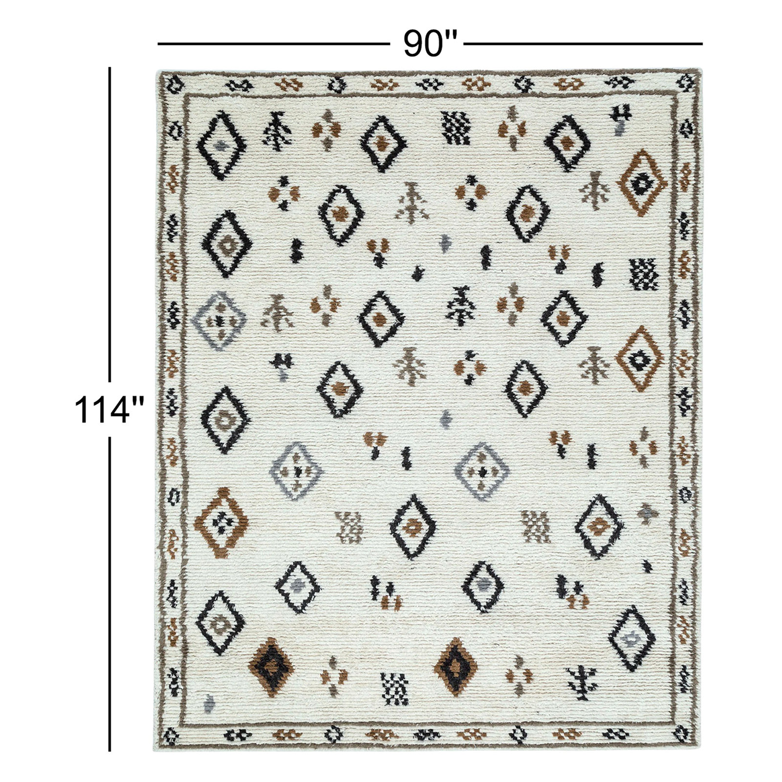 Rivah Hand-Tufted Geometric Rug, Rectangle 7'6" x 9'6"