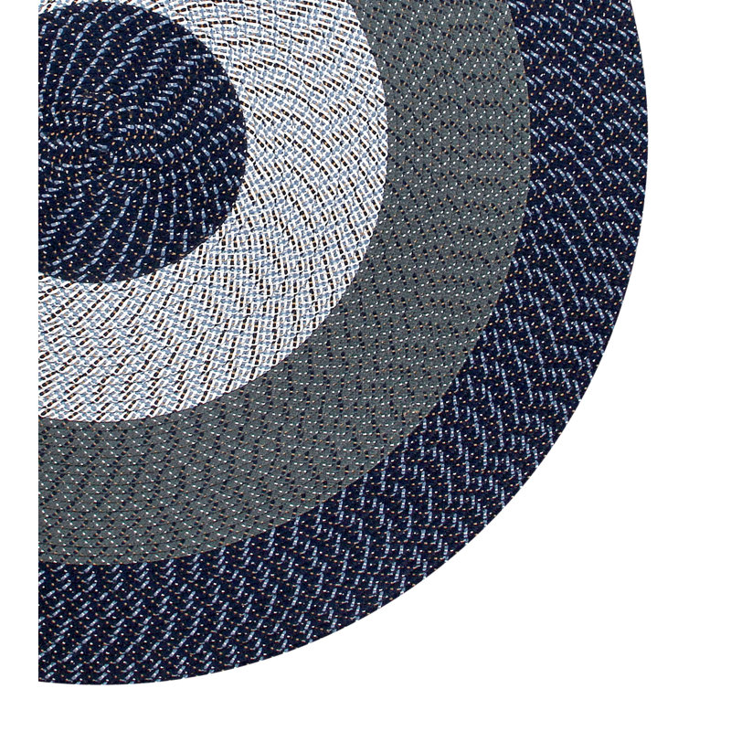 Tapis décoratif gris à motifs géométriques McClure, 24 po x 68 po x 68 po en forme de L