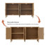 Buffet rétro de 57,87 po de largeur avec tablettes réglables et 4 portes avec placage en bois massif-141203222