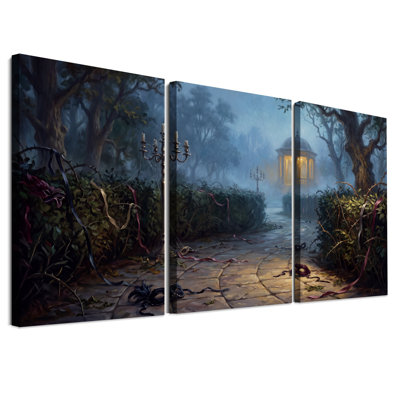 Ensemble d'art mural sur toile Misty Forest Pathway