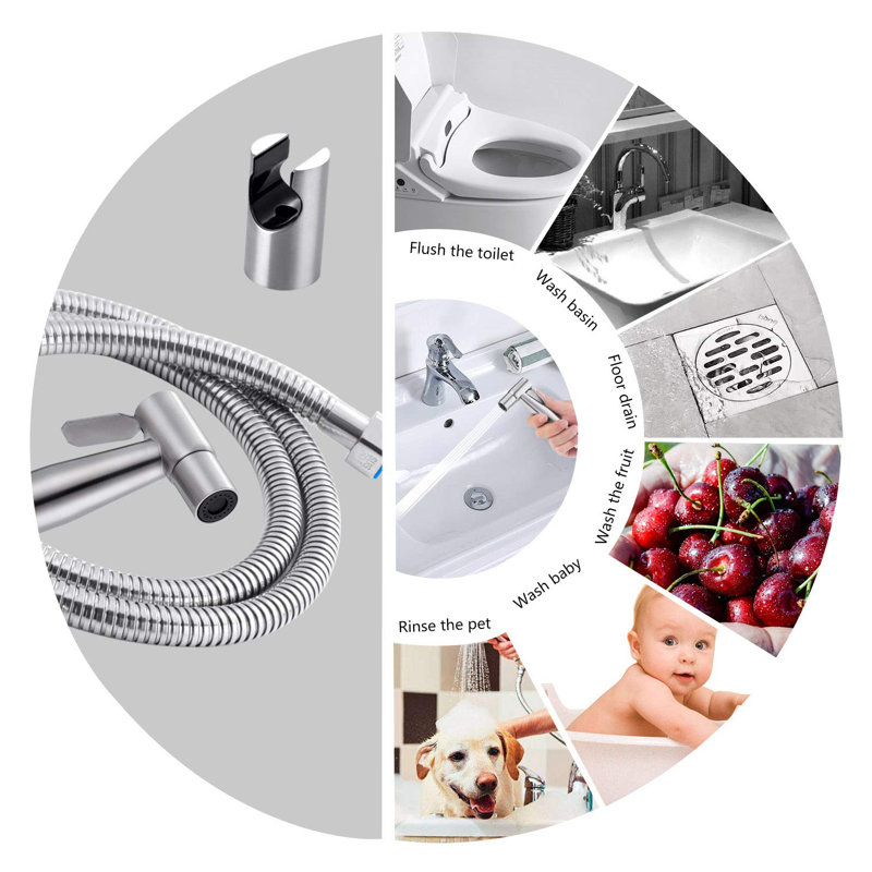Ramona Elongated Hand Held Bidet with Faucet