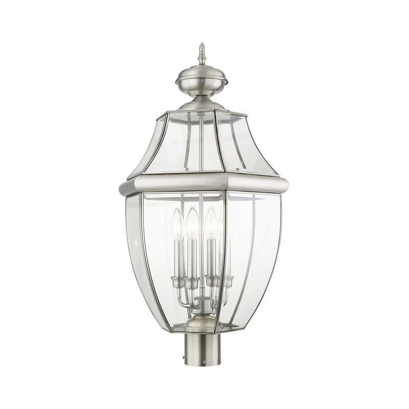 Tête de lanterne câblée 1 lumière Arelene, H 29 po x l 16 po x P 16 po, Nickel brossé