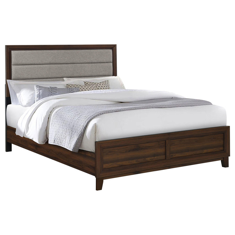 Jacarr Upholstered Bed Walnut, Queen