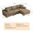 Alcala L Shaped Corduroy Couch Reversible Chaise Upholstered Modular Sectional Sofa-1656499307-1656499309