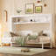 Lit escamotable avec tablettes, lit escamotable en métal avec design pliable et peu encombrant